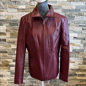 East 5th Woman’s  Maroon Leather Jacket